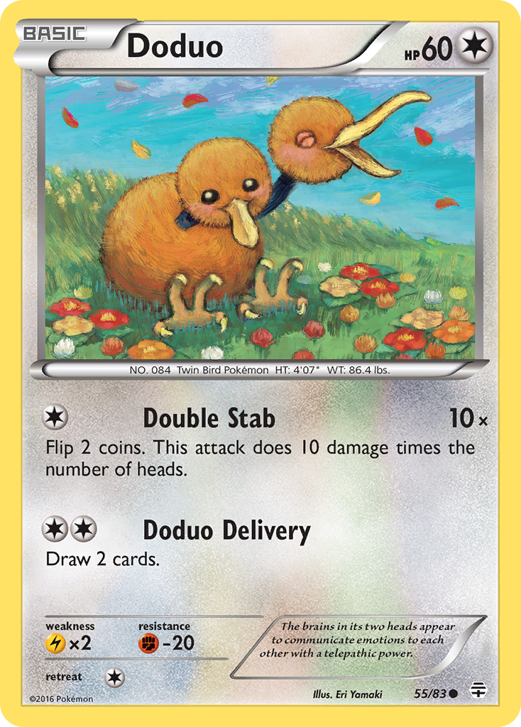 Doduo (55/83) [XY: Generations] | Shuffle n Cut Hobbies & Games