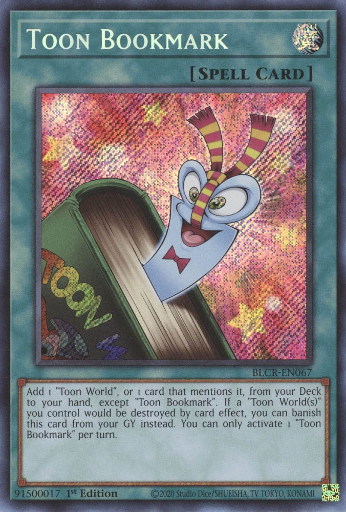 Toon Bookmark [BLCR-EN067] Secret Rare | Shuffle n Cut Hobbies & Games