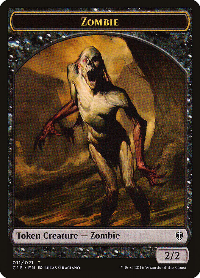 Zombie // Worm Double-Sided Token [Commander 2016 Tokens] | Shuffle n Cut Hobbies & Games