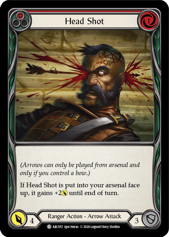 Head Shot (Red) [ARC057] Unlimited Edition Rainbow Foil | Shuffle n Cut Hobbies & Games