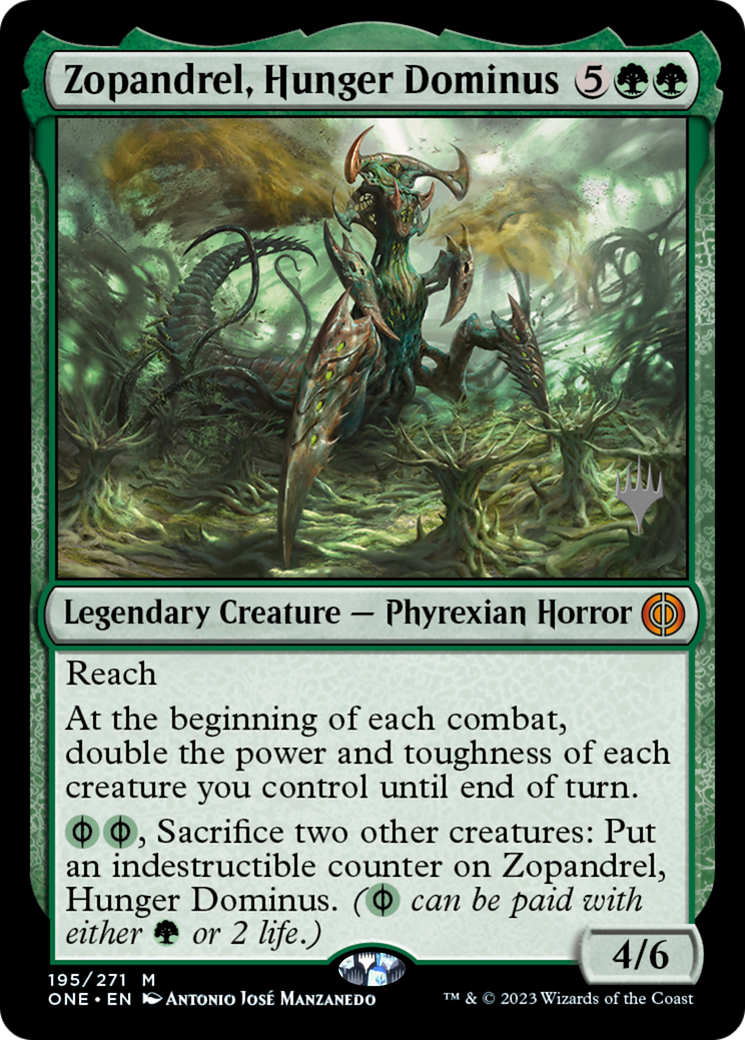 Zopandrel, Hunger Dominus (Promo Pack) [Phyrexia: All Will Be One Promos] | Shuffle n Cut Hobbies & Games