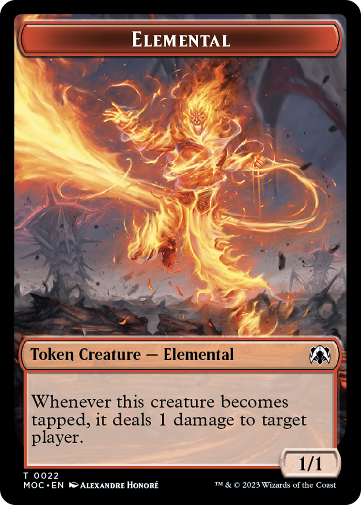 Elemental (22) // Elemental (9) Double-Sided Token [March of the Machine Commander Tokens] | Shuffle n Cut Hobbies & Games