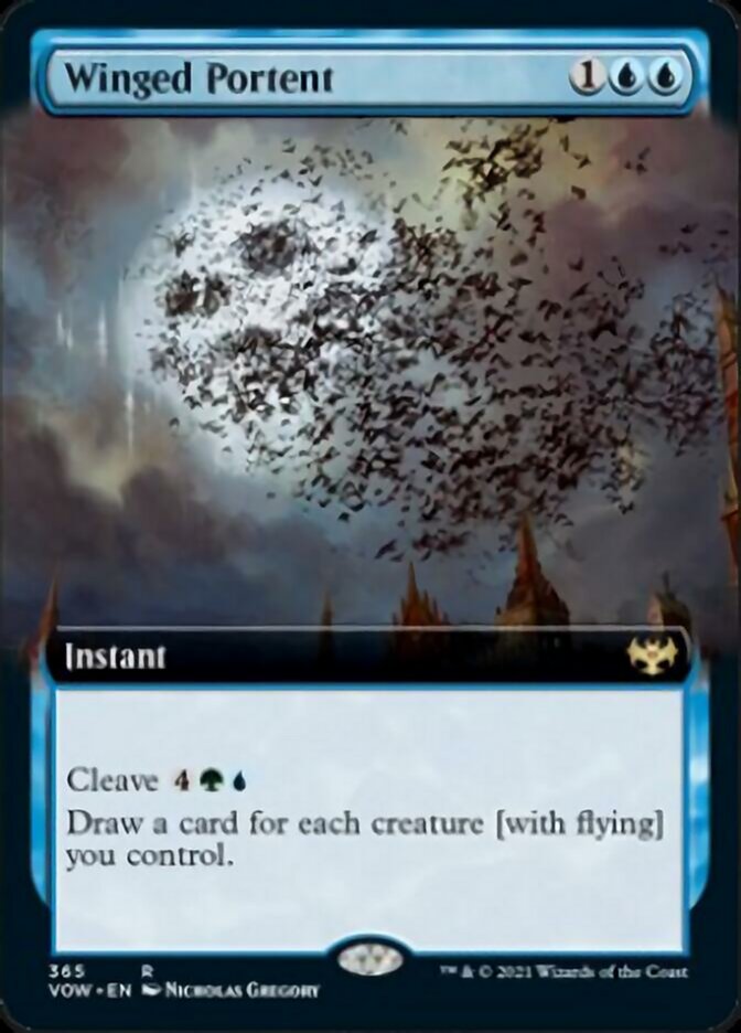 Winged Portent (Extended Art) [Innistrad: Crimson Vow] | Shuffle n Cut Hobbies & Games