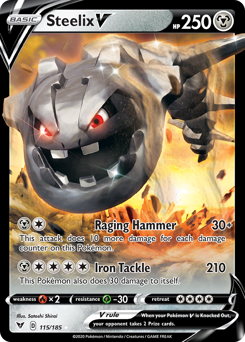 Steelix V (115/185) [Sword & Shield: Vivid Voltage] | Shuffle n Cut Hobbies & Games