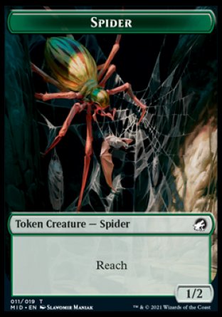 Spider Token [Innistrad: Midnight Hunt Tokens] | Shuffle n Cut Hobbies & Games