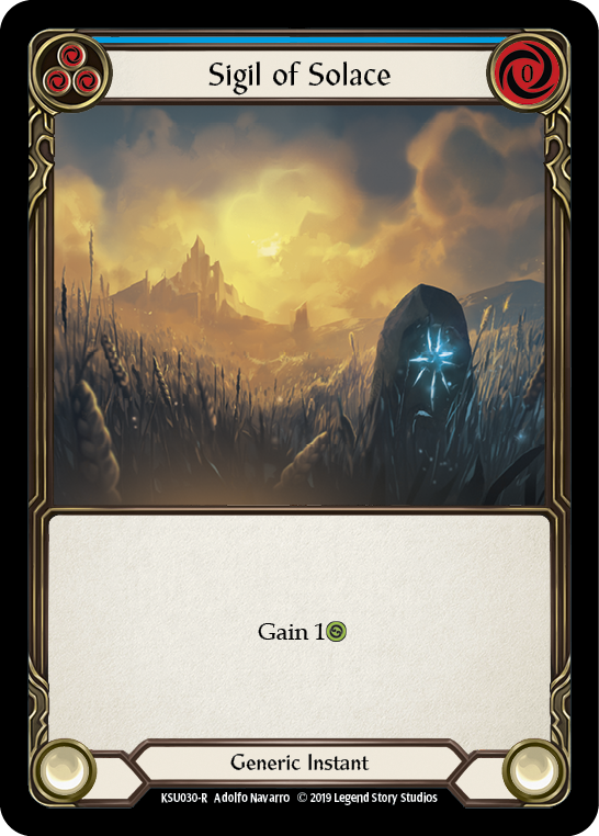 Sigil of Solace (Blue) [KSU030-R] 1st Edition Normal | Shuffle n Cut Hobbies & Games