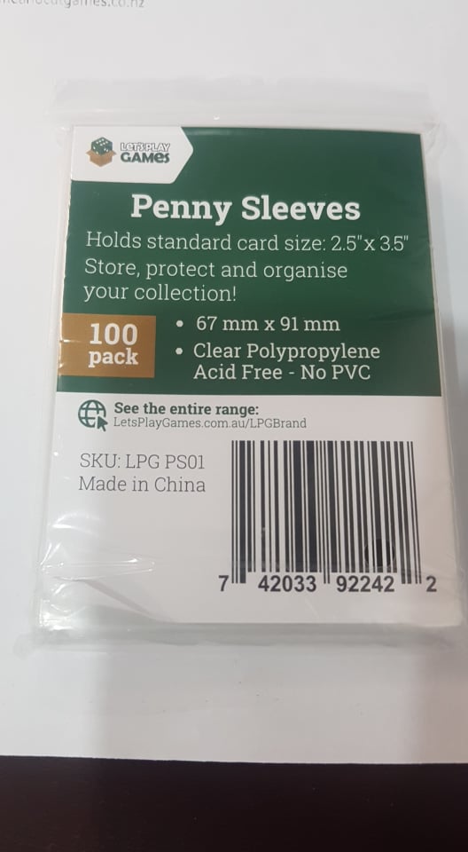 LPG Penny Card Sleeves- Clear (67mm x 91mm) | Shuffle n Cut Hobbies & Games