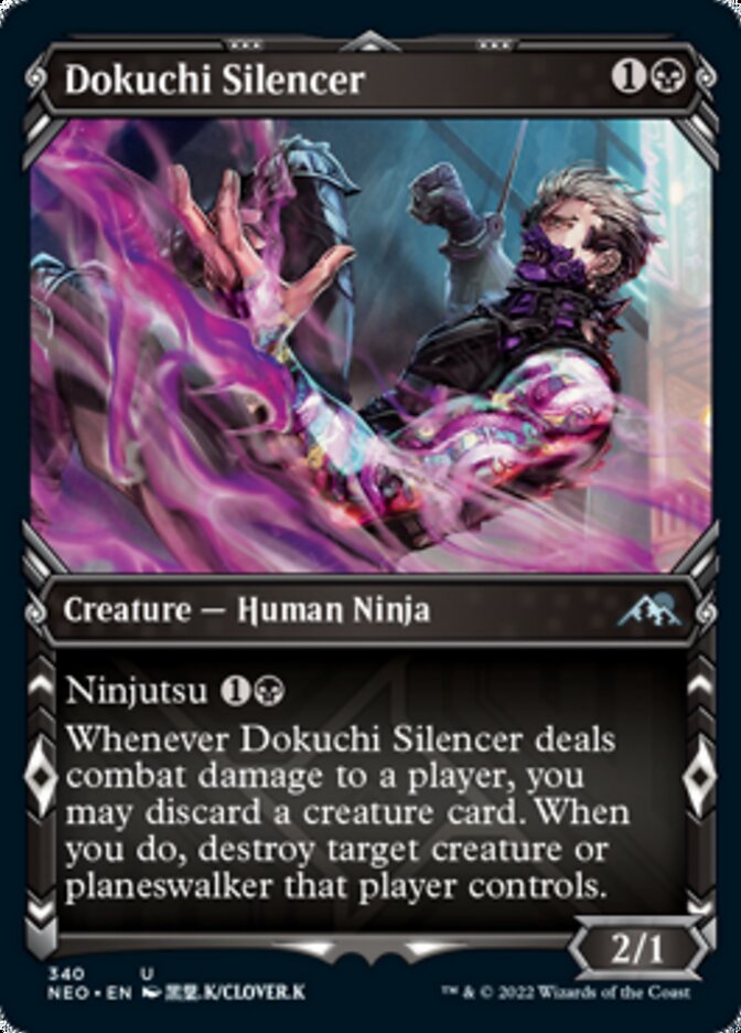 Dokuchi Silencer (Showcase Ninja) [Kamigawa: Neon Dynasty] | Shuffle n Cut Hobbies & Games