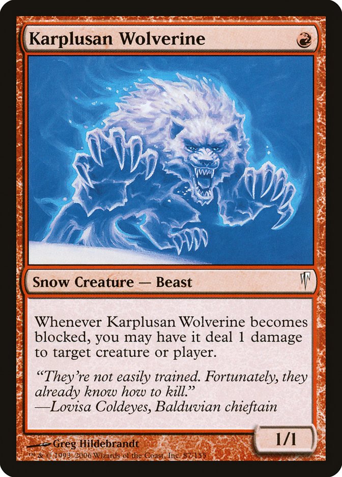 Karplusan Wolverine [Coldsnap] | Shuffle n Cut Hobbies & Games