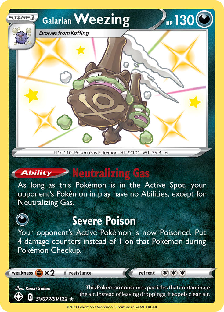 Galarian Weezing (SV077/SV122) [Sword & Shield: Shining Fates] | Shuffle n Cut Hobbies & Games
