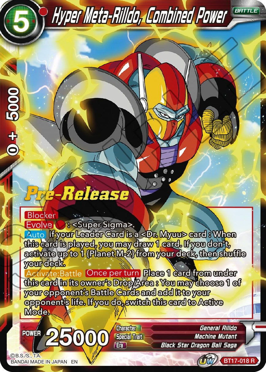 Hyper Meta-Rilldo, Combined Power (BT17-018) [Ultimate Squad Prerelease Promos] | Shuffle n Cut Hobbies & Games