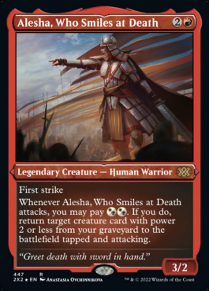 Alesha, Who Smiles at Death (Foil Etched) [Double Masters 2022] | Shuffle n Cut Hobbies & Games