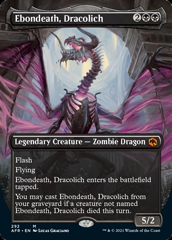 Ebondeath, Dracolich (Borderless Alternate Art) [Dungeons & Dragons: Adventures in the Forgotten Realms] | Shuffle n Cut Hobbies & Games