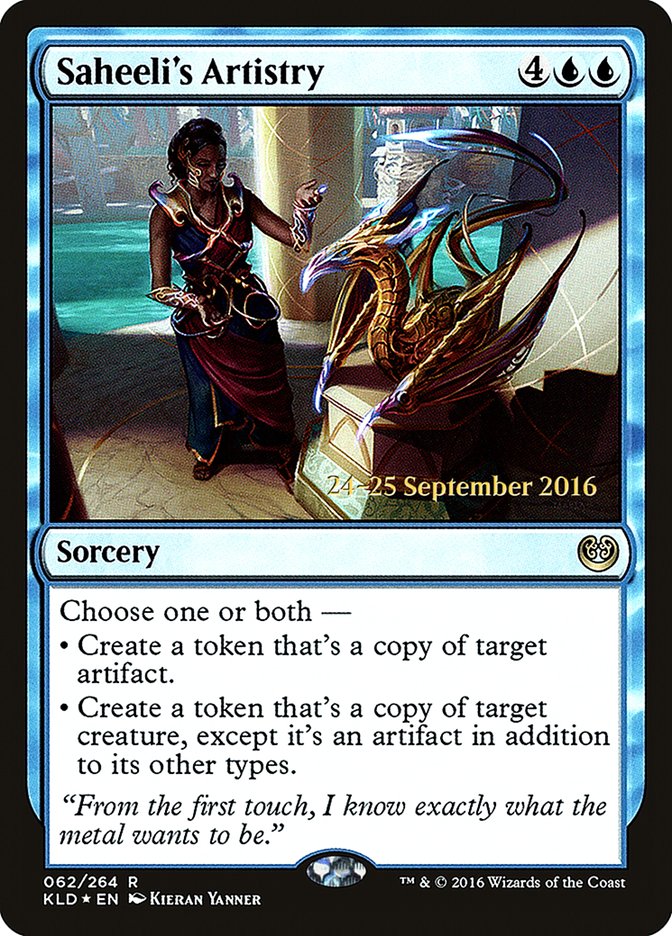 Saheeli's Artistry [Kaladesh Prerelease Promos] | Shuffle n Cut Hobbies & Games