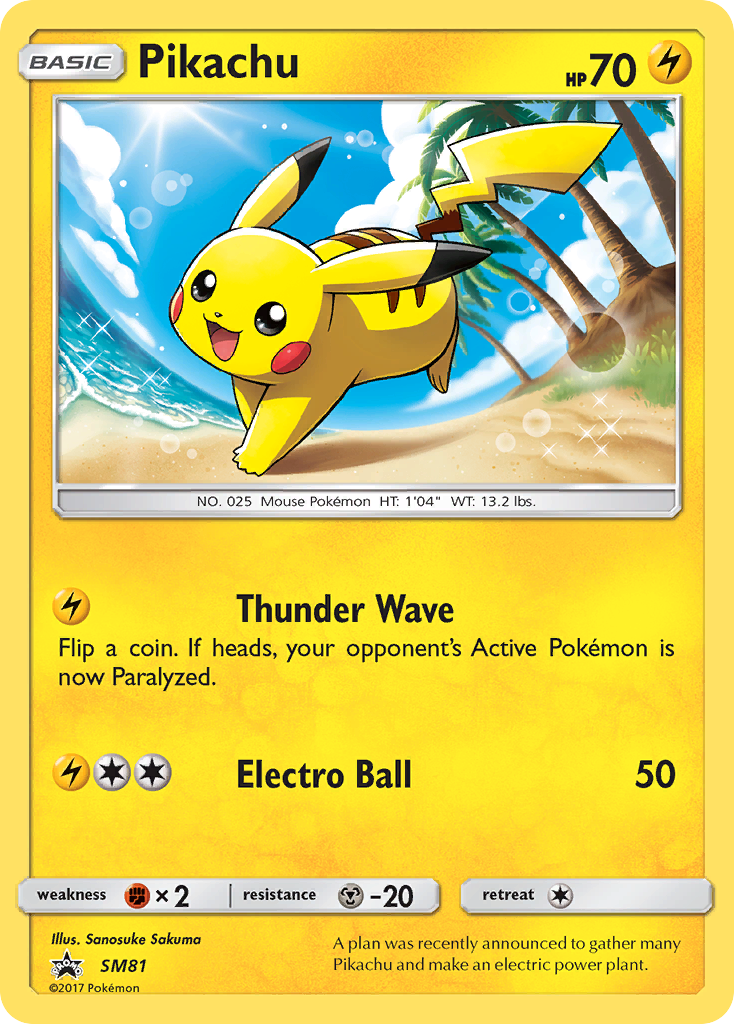 Pikachu (SM81) [Sun & Moon: Black Star Promos] | Shuffle n Cut Hobbies & Games