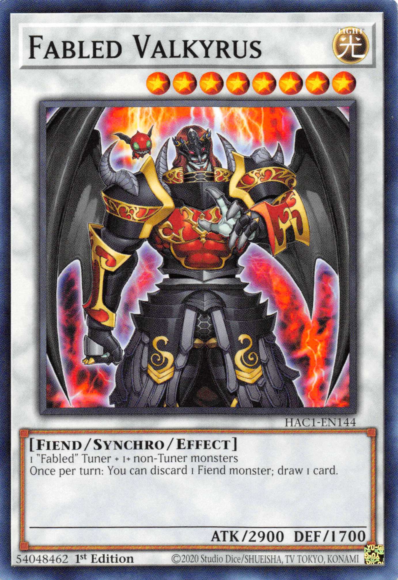 Fabled Valkyrus [HAC1-EN144] Common | Shuffle n Cut Hobbies & Games