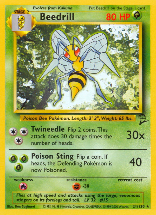 Beedrill (21/130) [Base Set 2] | Shuffle n Cut Hobbies & Games