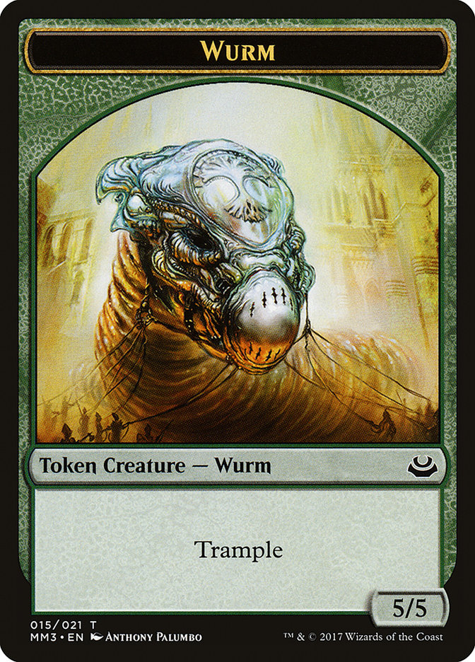 Wurm Token [Modern Masters 2017 Tokens] | Shuffle n Cut Hobbies & Games