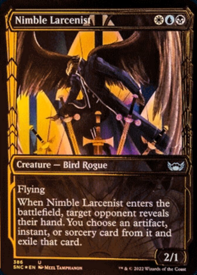 Nimble Larcenist (Showcase Golden Age Gilded Foil) [Streets of New Capenna] | Shuffle n Cut Hobbies & Games