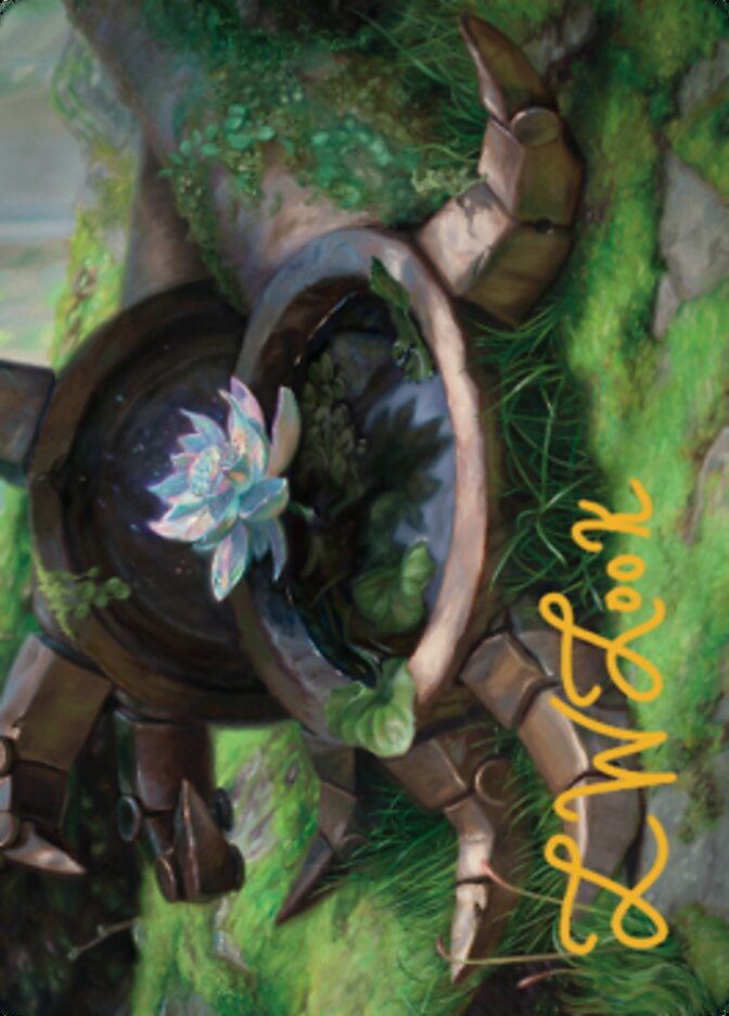 Timeless Lotus Art Card (Gold-Stamped Signature) [Dominaria United Art Series] | Shuffle n Cut Hobbies & Games