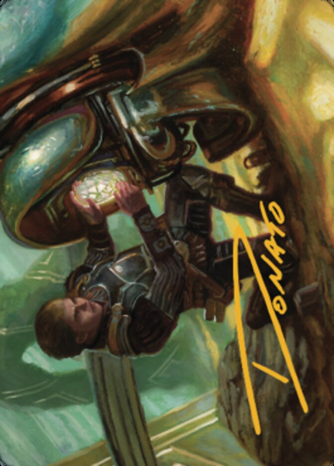 Urza, Powerstone Prodigy Art Card (Gold-Stamped Signature) [The Brothers' War Art Series] | Shuffle n Cut Hobbies & Games