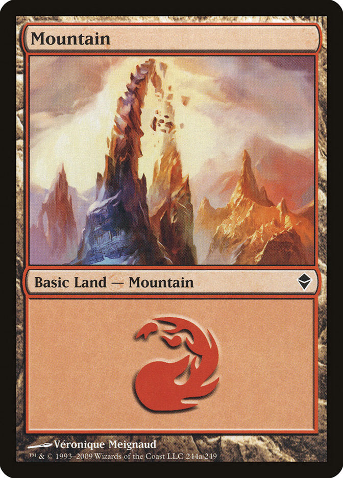 Mountain (244a) [Zendikar] | Shuffle n Cut Hobbies & Games