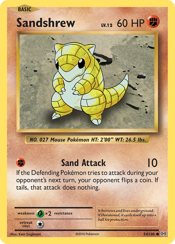 Sandshrew (54/108) [XY: Evolutions] | Shuffle n Cut Hobbies & Games