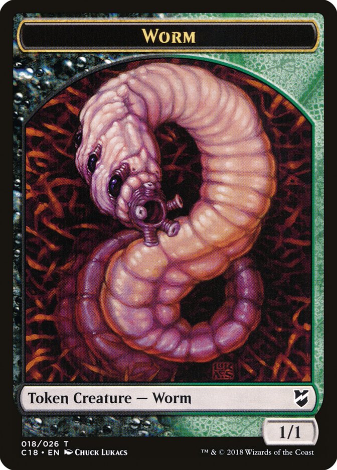 Cat Warrior // Worm Double-Sided Token [Commander 2018 Tokens] | Shuffle n Cut Hobbies & Games