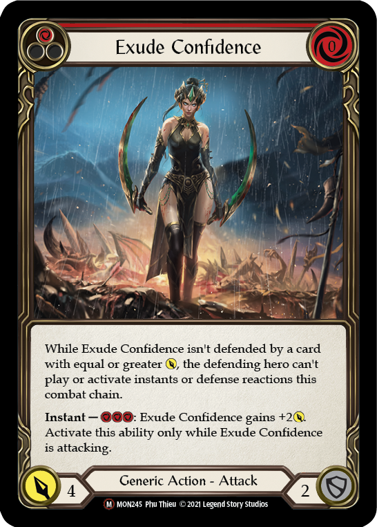 Exude Confidence (Rainbow Foil) [U-MON245-RF] Unlimited Edition Rainbow Foil | Shuffle n Cut Hobbies & Games