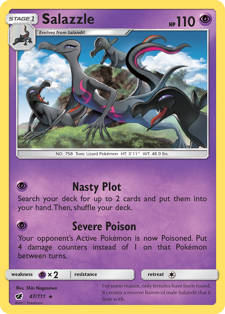 Salazzle (47/111) [Sun & Moon: Crimson Invasion] | Shuffle n Cut Hobbies & Games