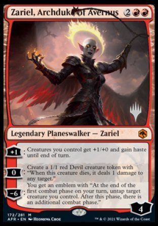 Zariel, Archduke of Avernus (Promo Pack) [Dungeons & Dragons: Adventures in the Forgotten Realms Promos] | Shuffle n Cut Hobbies & Games