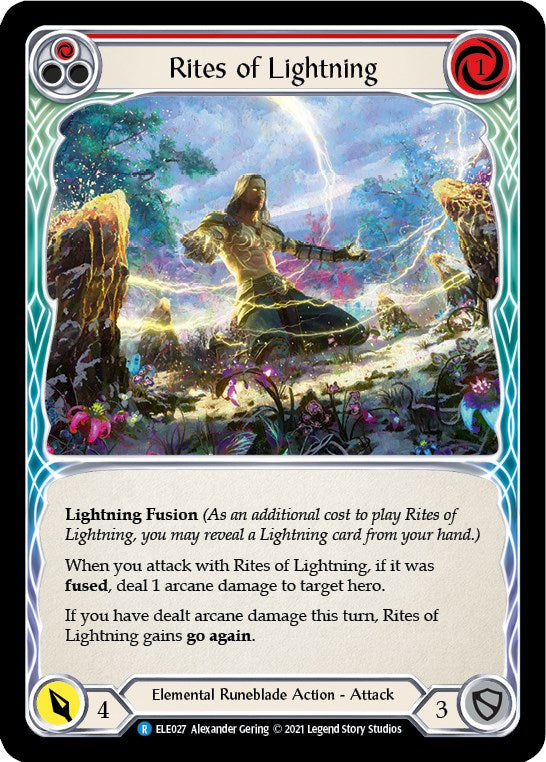 Rites of Lightning (Red) [BRI027] (Tales of Aria Briar Blitz Deck)  1st Edition Normal | Shuffle n Cut Hobbies & Games