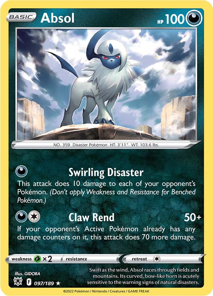 Absol (097/189) (Theme Deck Exclusive) [Sword & Shield: Astral Radiance] | Shuffle n Cut Hobbies & Games