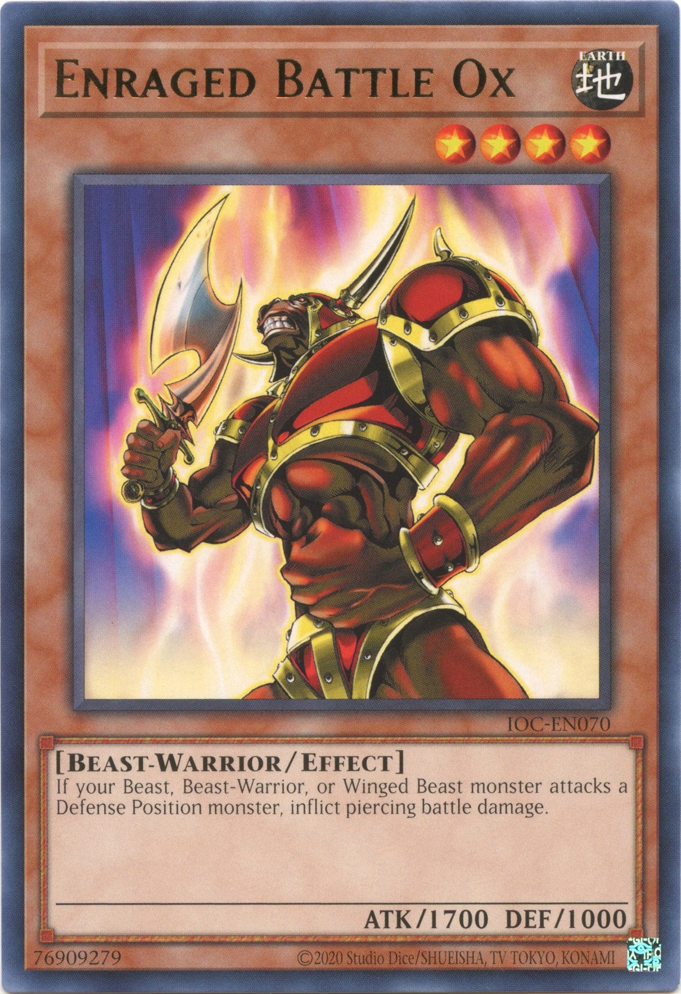 Enraged Battle Ox (25th Anniversary) [IOC-EN070] Rare | Shuffle n Cut Hobbies & Games
