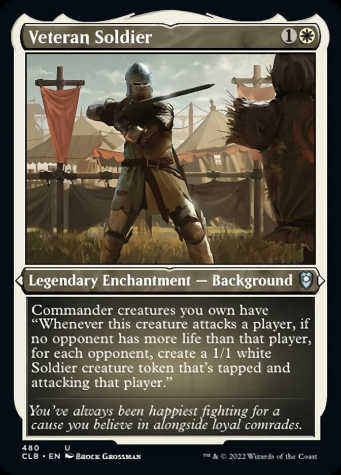 Veteran Soldier (Foil Etched) [Commander Legends: Battle for Baldur's Gate] | Shuffle n Cut Hobbies & Games