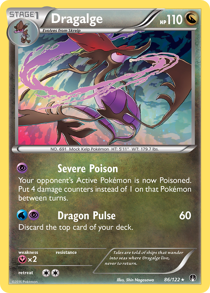 Dragalge (86/122) [XY: BREAKpoint] | Shuffle n Cut Hobbies & Games