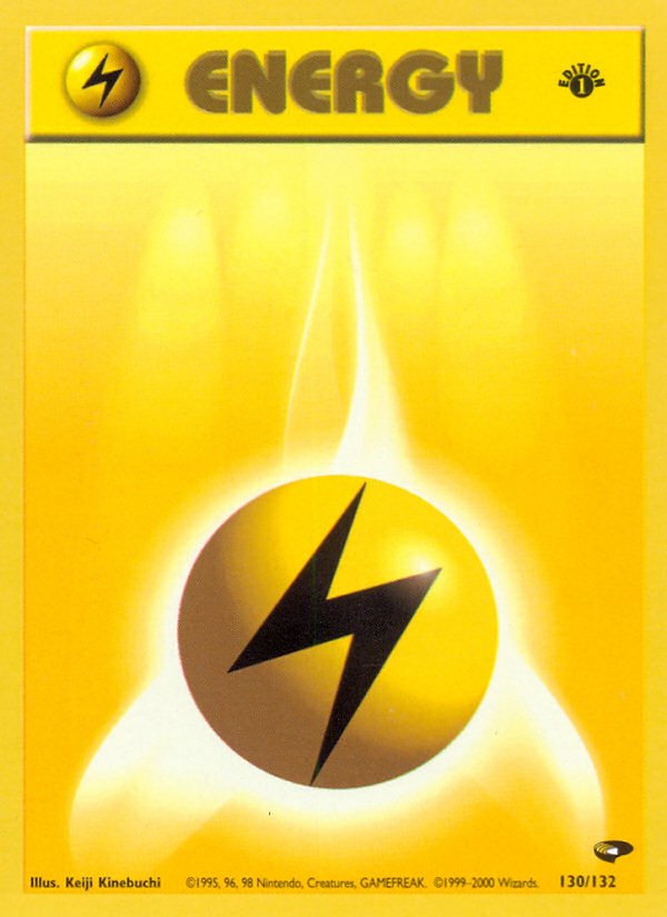 Lightning Energy (130/132) [Gym Challenge 1st Edition] | Shuffle n Cut Hobbies & Games
