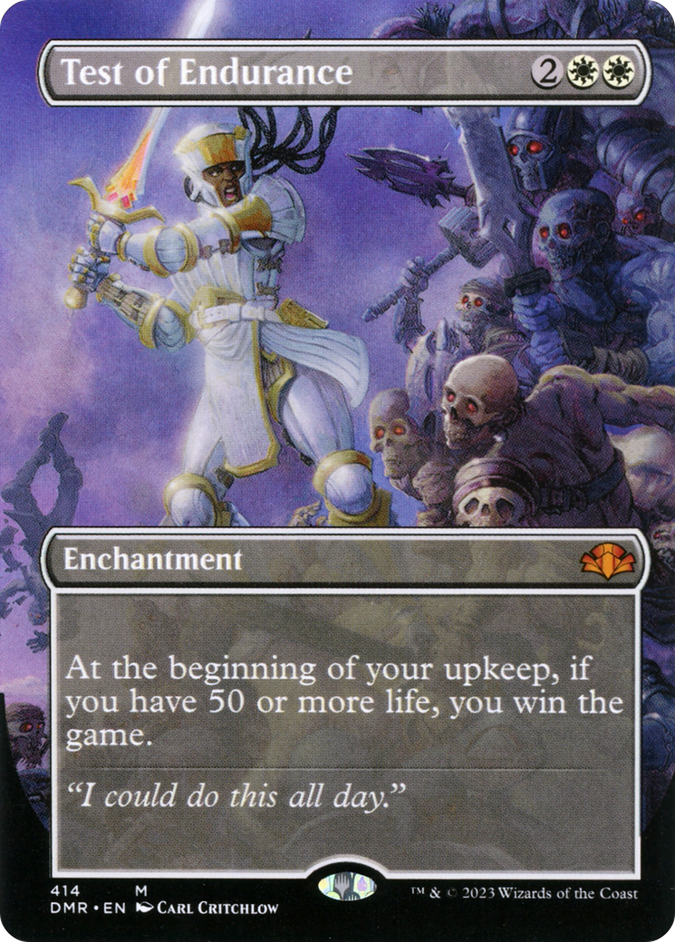 Test of Endurance (Borderless Alternate Art) [Dominaria Remastered] | Shuffle n Cut Hobbies & Games