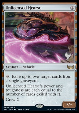 Unlicensed Hearse (Promo Pack) [Streets of New Capenna Promos] | Shuffle n Cut Hobbies & Games
