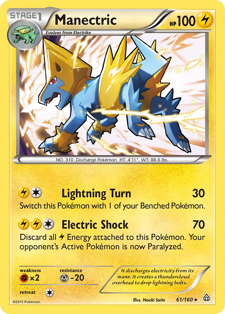 Manectric (61/160) (Theme Deck Exclusive) [XY: Primal Clash] | Shuffle n Cut Hobbies & Games