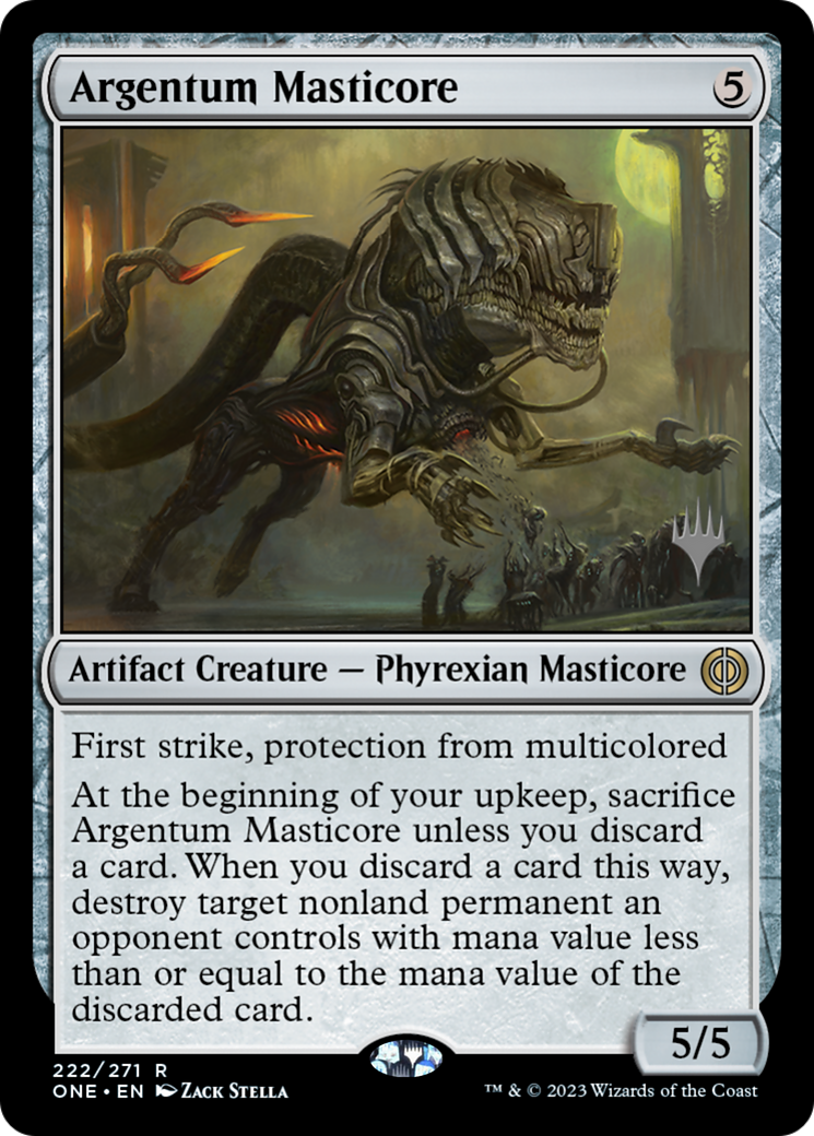 Argentum Masticore (Promo Pack) [Phyrexia: All Will Be One Promos] | Shuffle n Cut Hobbies & Games