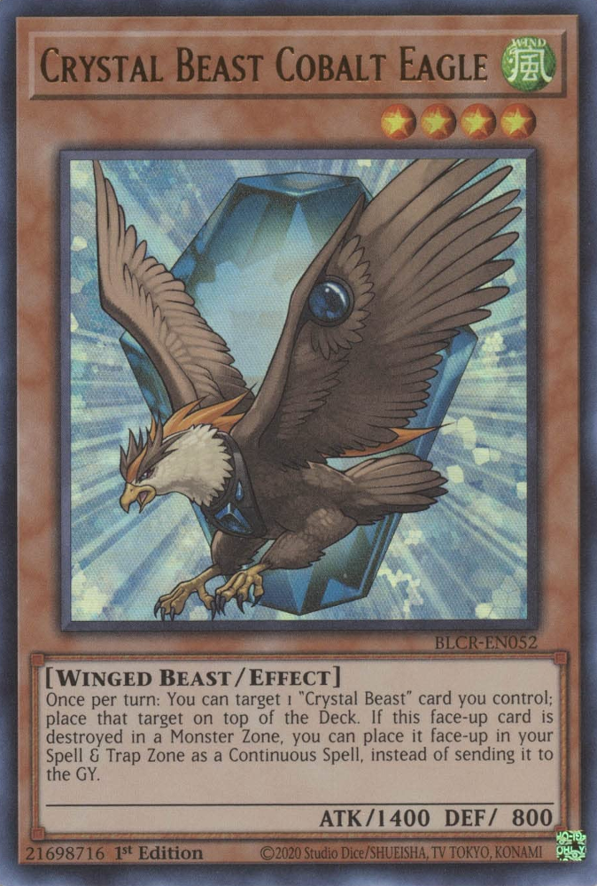 Crystal Beast Cobalt Eagle [BLCR-EN052] Ultra Rare | Shuffle n Cut Hobbies & Games