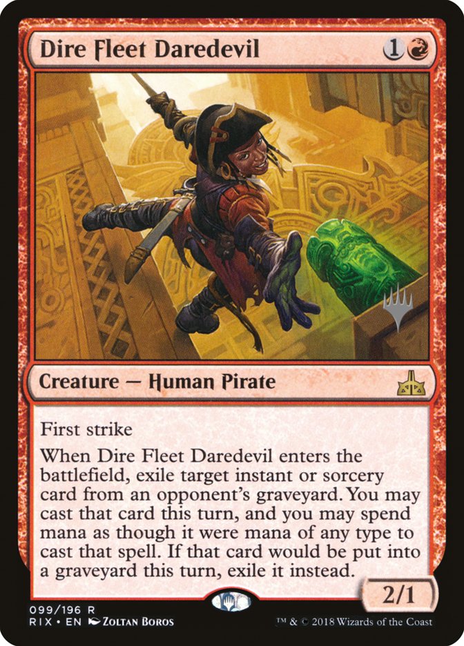 Dire Fleet Daredevil (Promo Pack) [Rivals of Ixalan Promos] | Shuffle n Cut Hobbies & Games