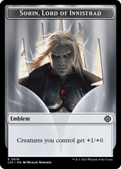 Emblem - Sorin, Lord of Innistrad // Vampire (0004) Double-Sided Token [The Lost Caverns of Ixalan Commander Tokens] | Shuffle n Cut Hobbies & Games