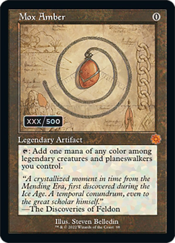 Mox Amber (Retro Schematic) (Serialized) [The Brothers' War Retro Artifacts] | Shuffle n Cut Hobbies & Games