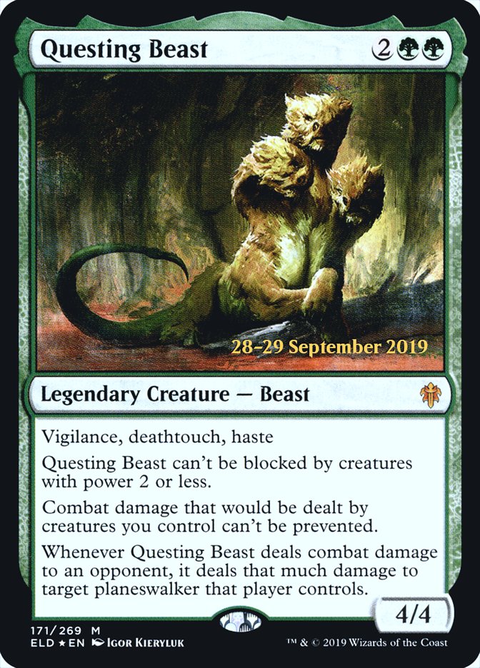 Questing Beast [Throne of Eldraine Prerelease Promos] | Shuffle n Cut Hobbies & Games