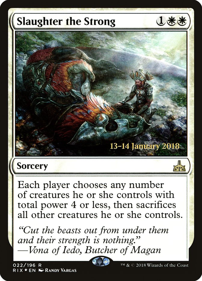 Slaughter the Strong [Rivals of Ixalan Prerelease Promos] | Shuffle n Cut Hobbies & Games