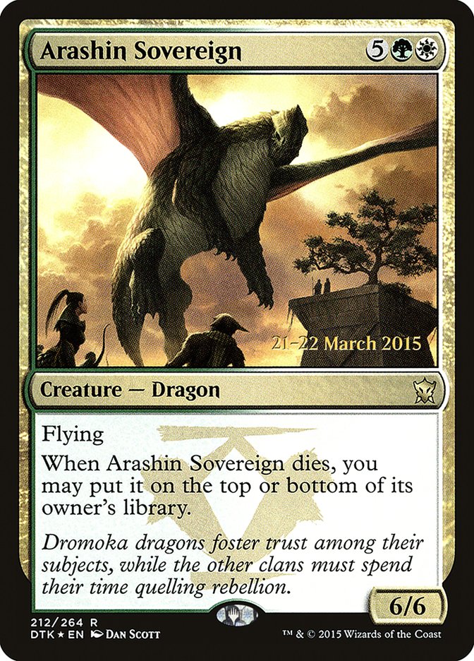 Arashin Sovereign [Dragons of Tarkir Prerelease Promos] | Shuffle n Cut Hobbies & Games