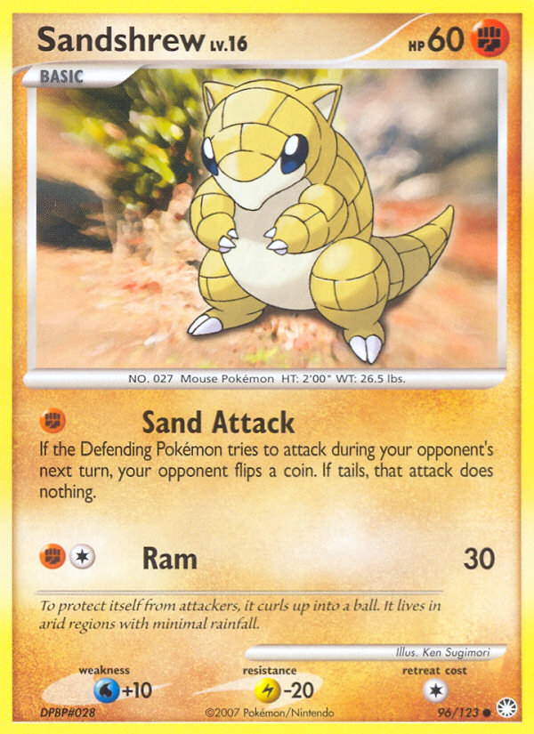 Sandshrew (96/123) [Diamond & Pearl: Mysterious Treasures] | Shuffle n Cut Hobbies & Games