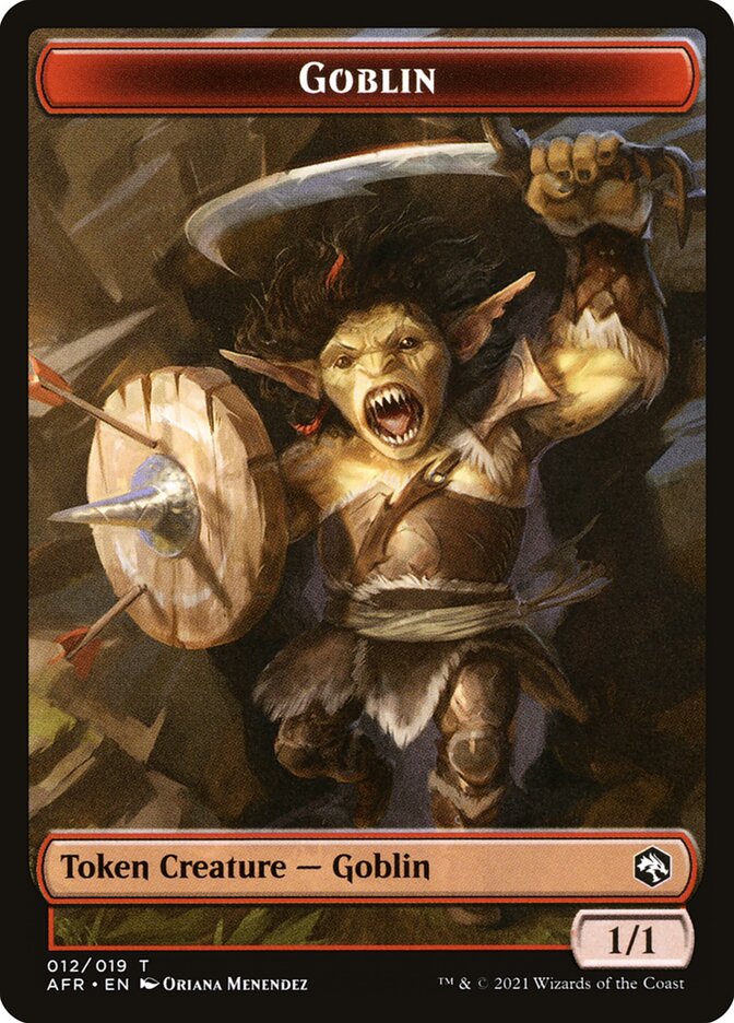 Goblin (012) // Blood (017) Double-Sided Token [Challenger Decks 2022 Tokens] | Shuffle n Cut Hobbies & Games